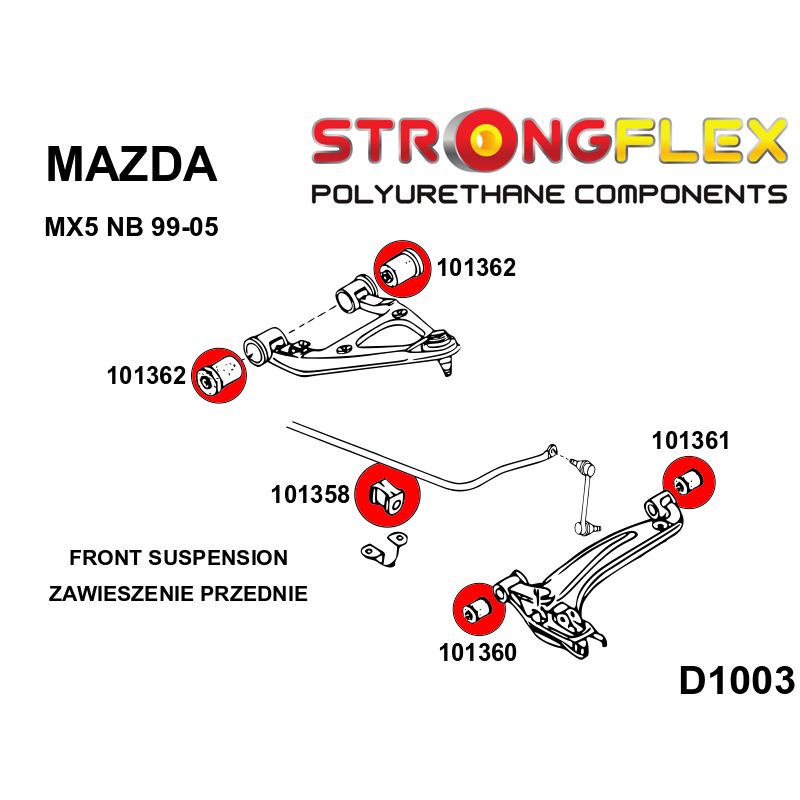 Strongflex Gommini Silent Block Street MX-5 NB