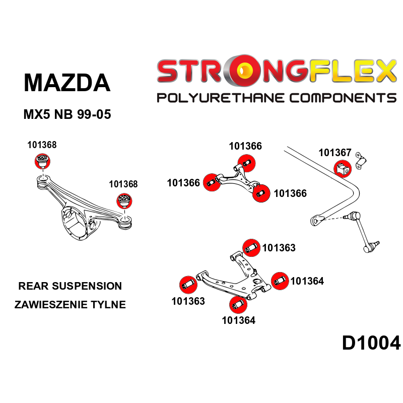Strongflex Gommini Silent Block Street MX-5 NB
