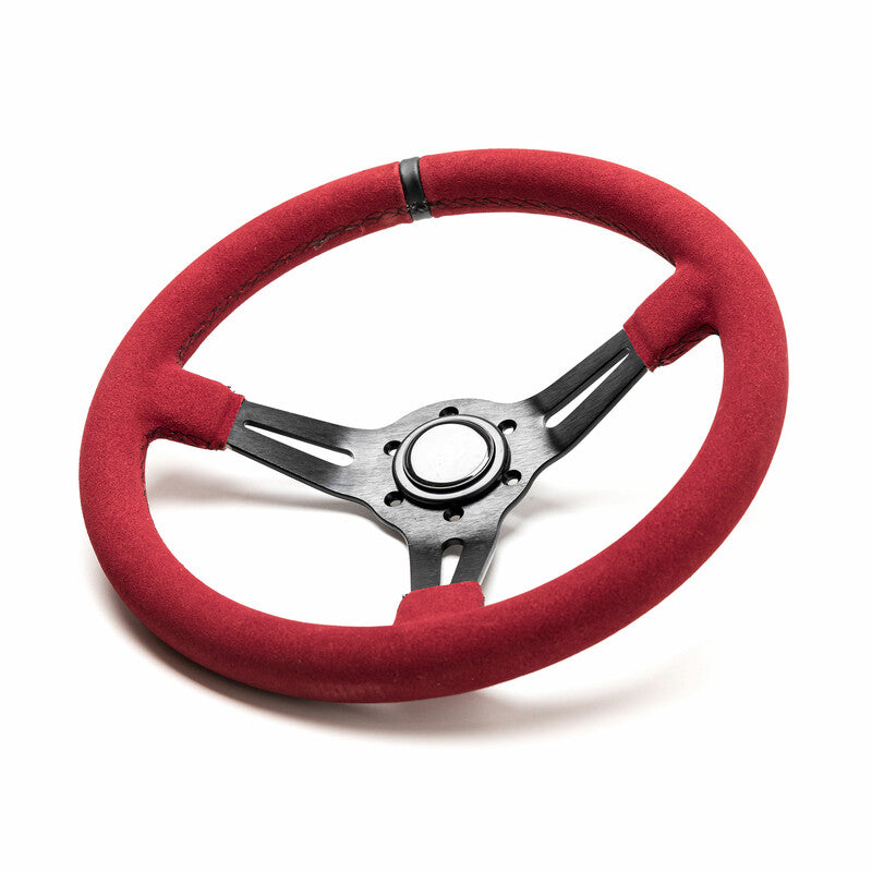 Volante Driftshop Pelle Scamosciata 70 mm Rosso