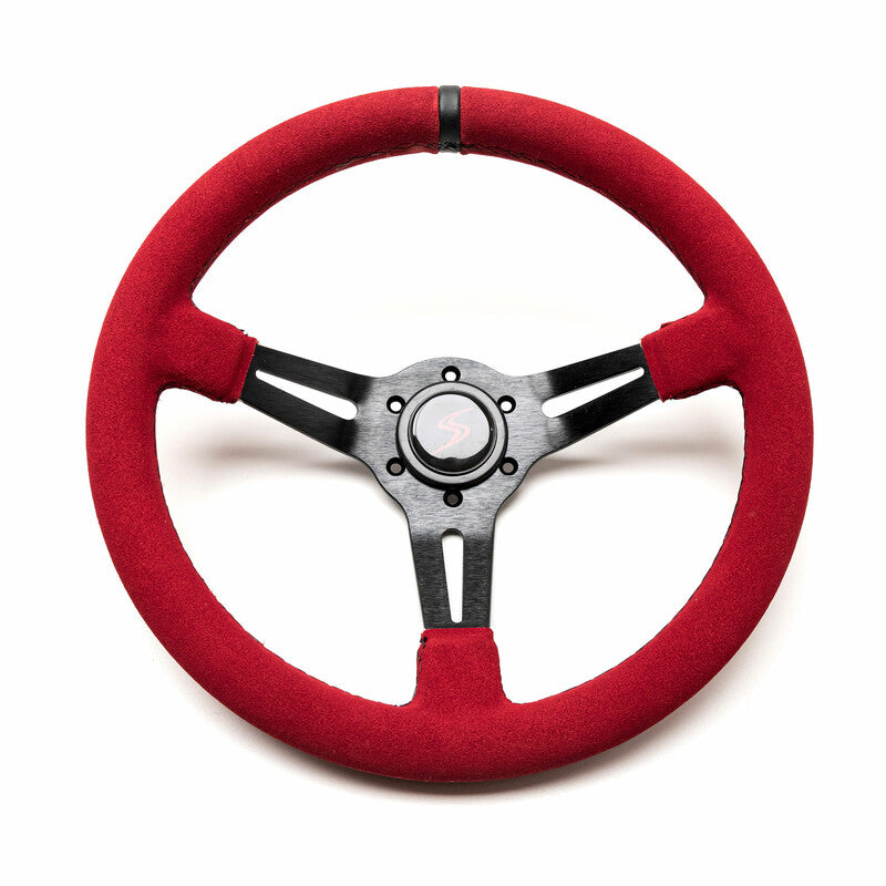 Volante Driftshop Pelle Scamosciata 70 mm Rosso