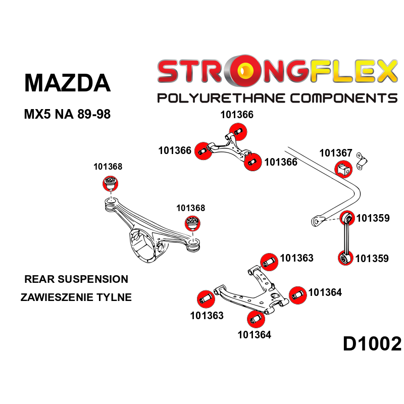 Strongflex Gommini Silent Block Sport MX-5 NA